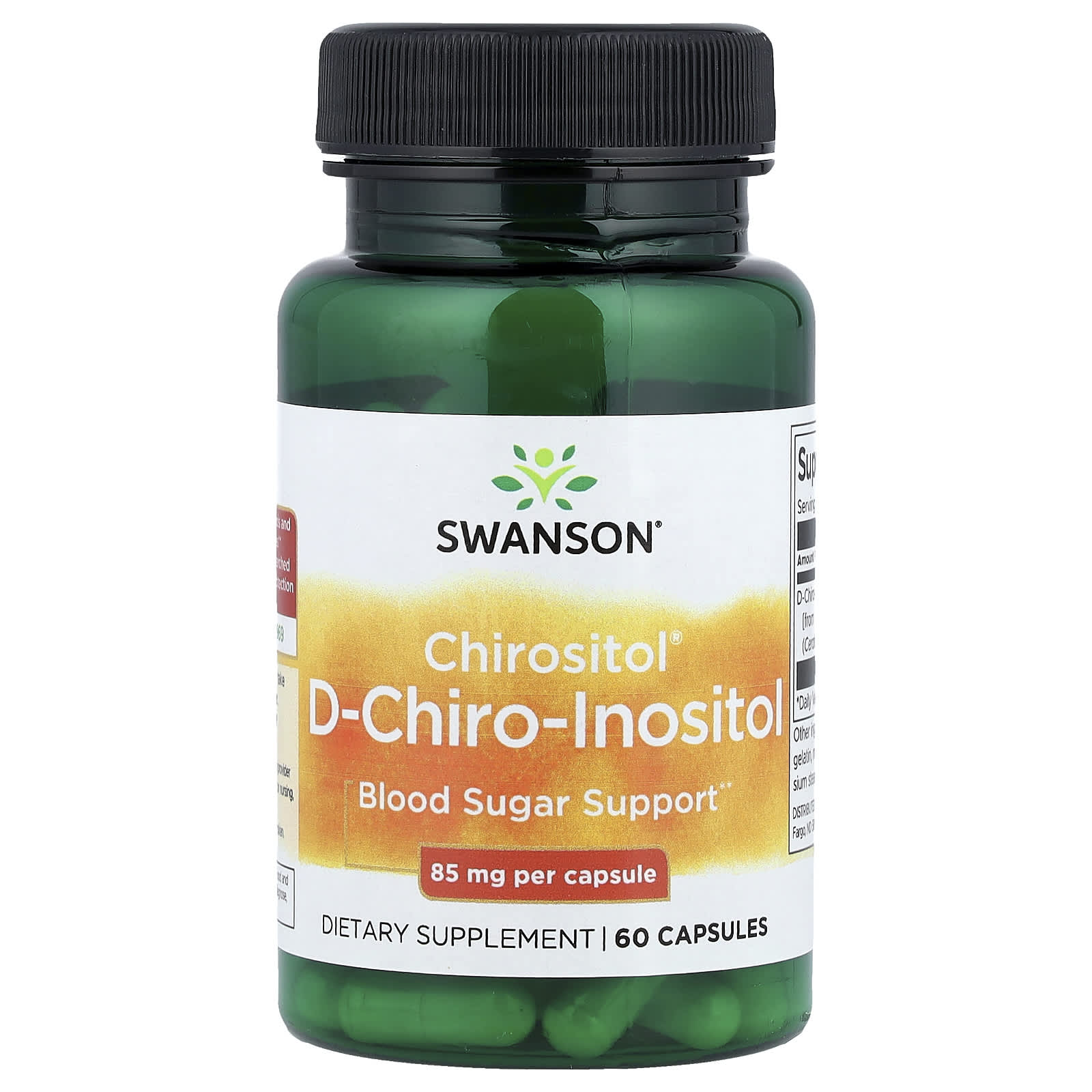 Chirositol D-Quiro-Inositol 85 mg, 60 cápsulas, Swanson