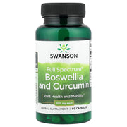 Boswellia e curcumina de espectro completo, 300 mg