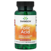 Ácido Fólico 800 mcg, 250 Cápsulas, Swanson