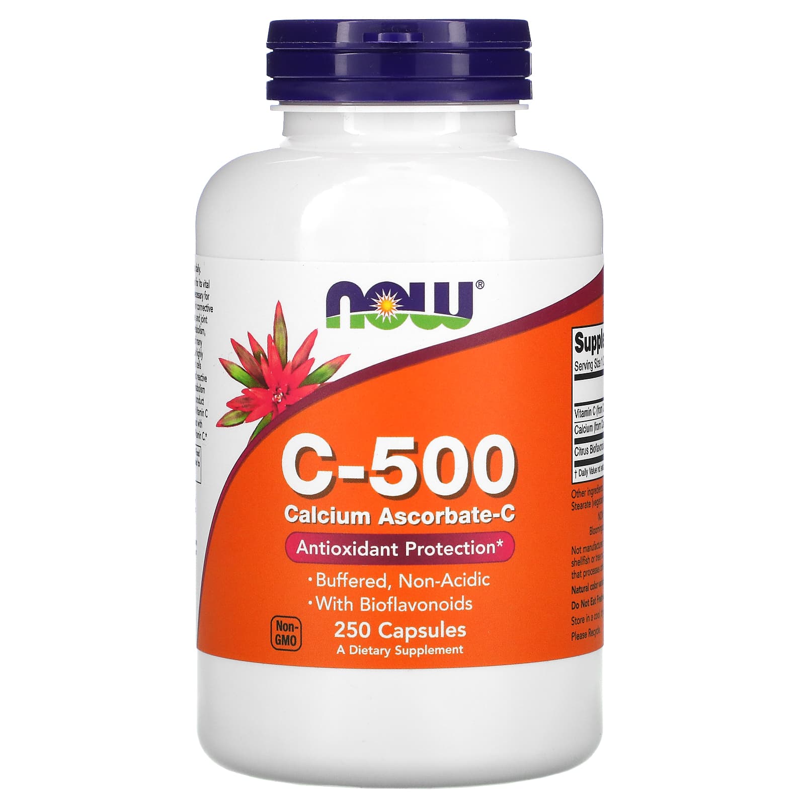 Vitamina C-500 Ascorbato de Cálcio-C, 250 caps, Now Foods