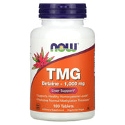 TMG (Trimetilglicina), 1000mg, 100 comprimidos, Now Foods