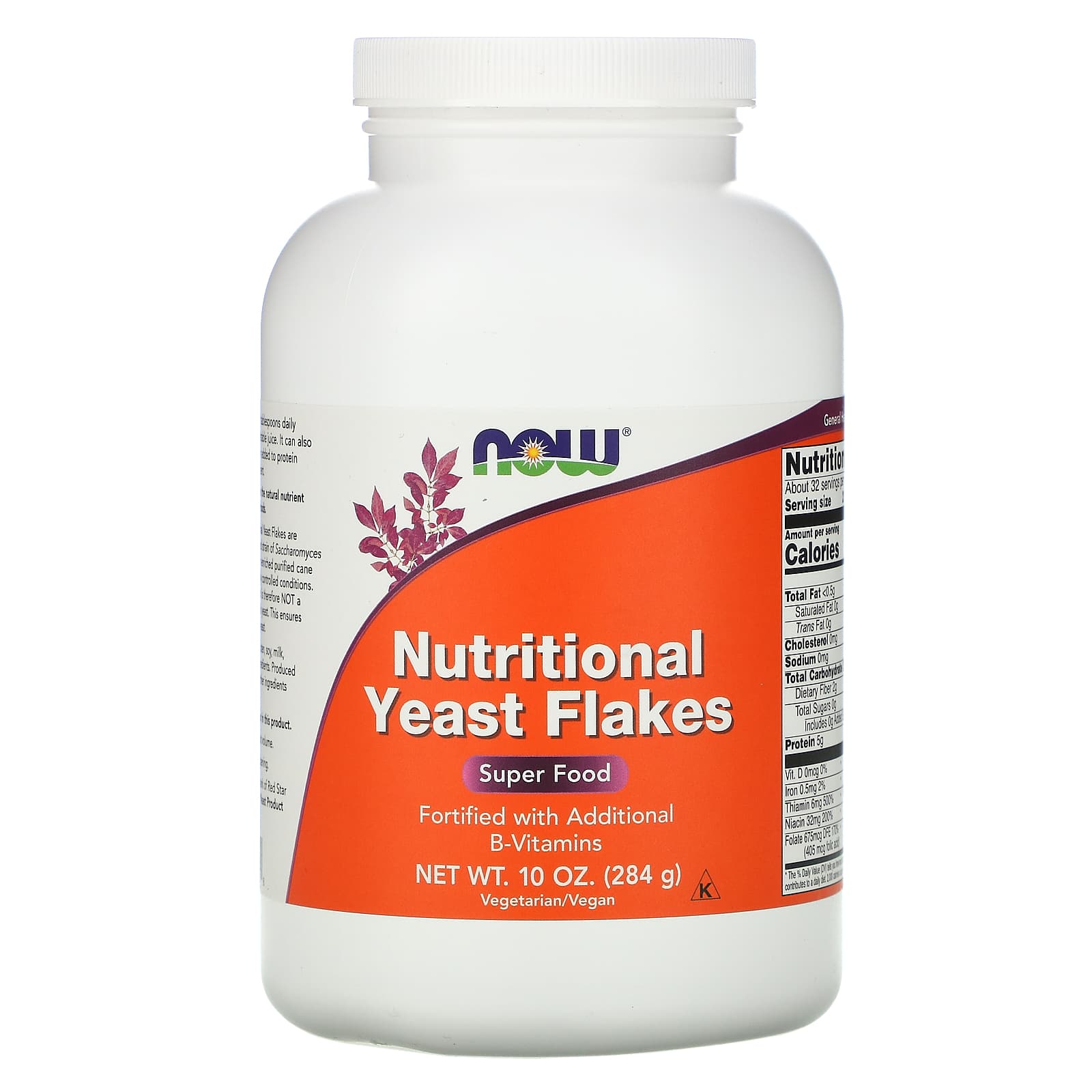 Flocos de Levedura Nutricional, 284 gramas, Now Foods