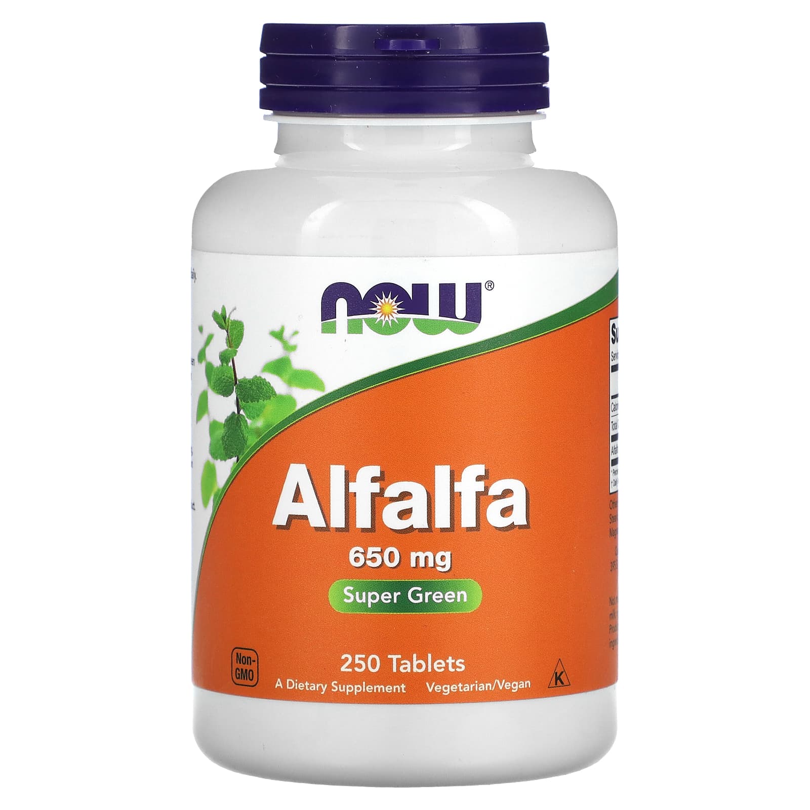 Alfafa - 650mg, 250 comprimidos, Now Foods