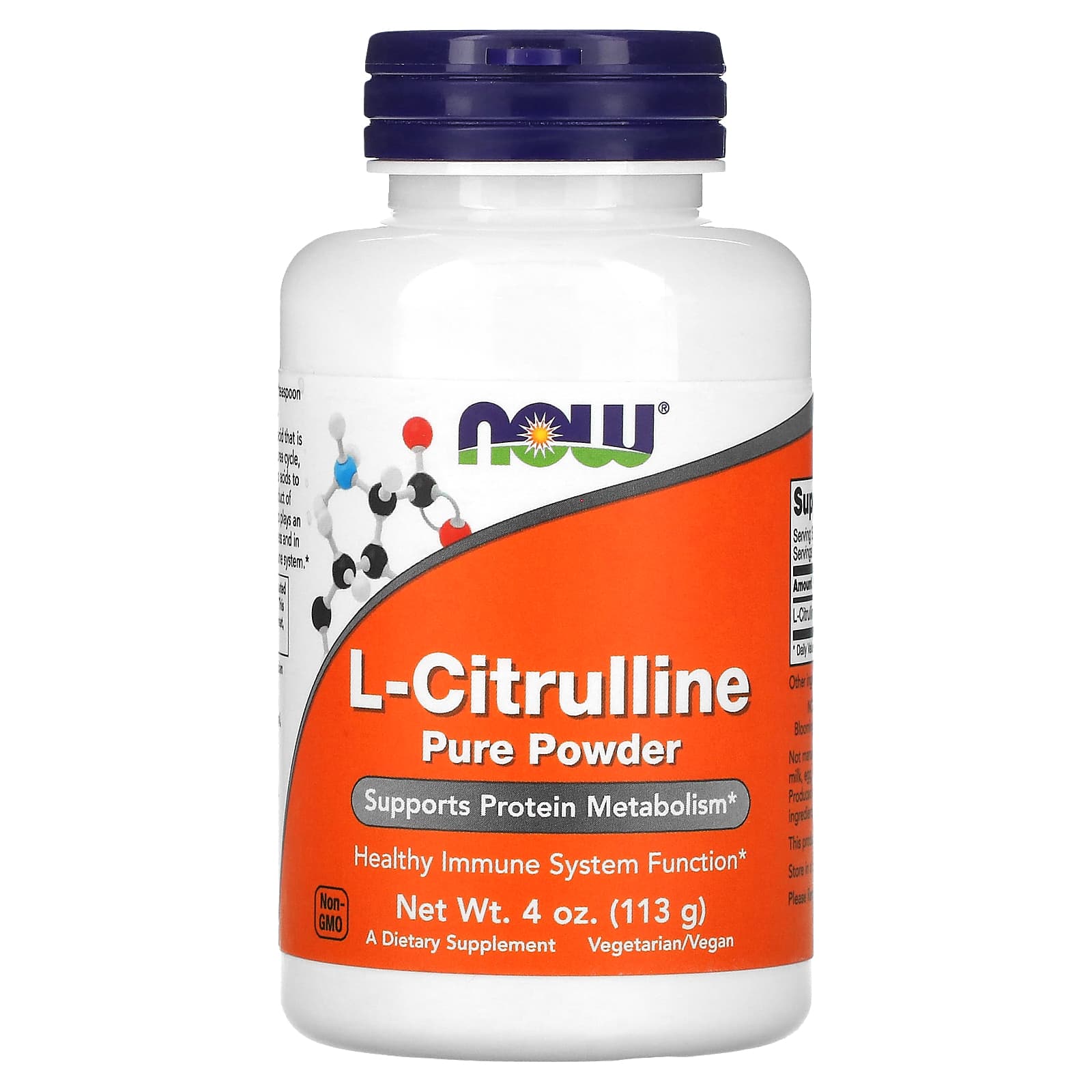 L-Citrulina - Pó Puro, 113 gramas, Now Foods