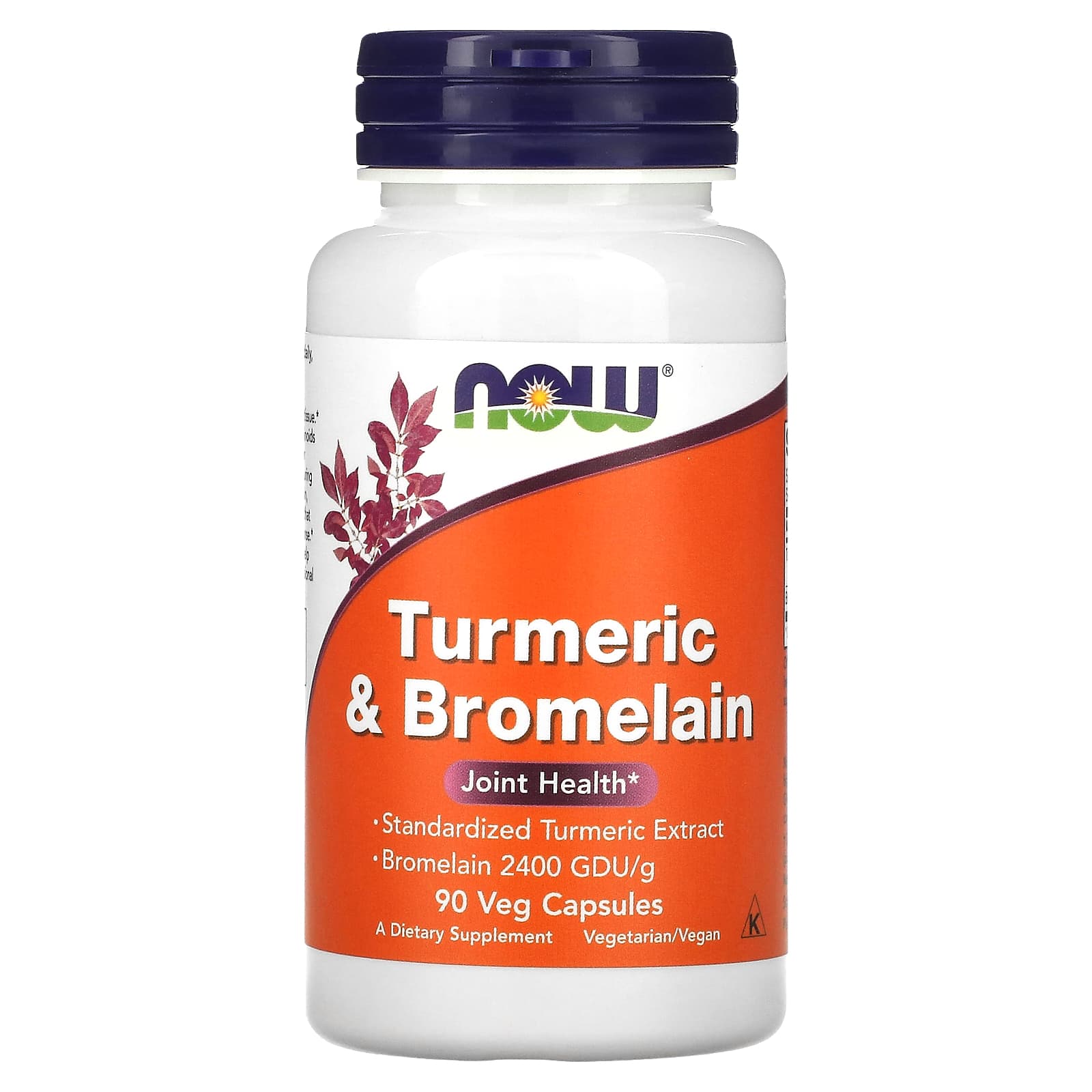 Cúrcuma e Bromelaína, 90 Cápsulas Vegetarianas, Now Foods