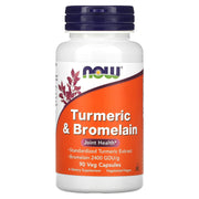 Cúrcuma e Bromelaína, 90 Cápsulas Vegetarianas, Now Foods