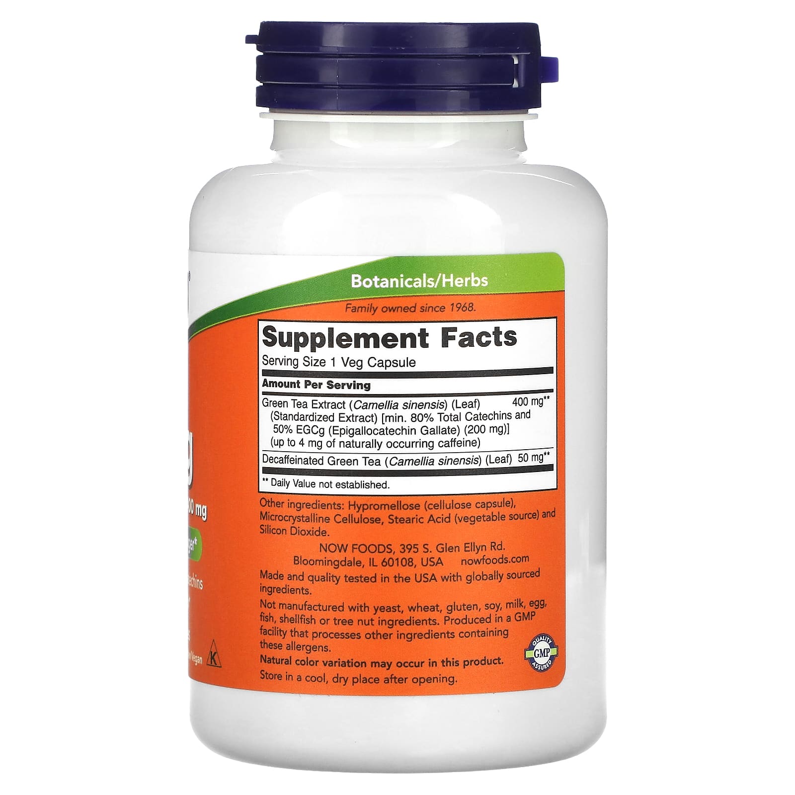 Extrato de Chá Verde EGCg - 400mg, 180 vcaps, Now Foods