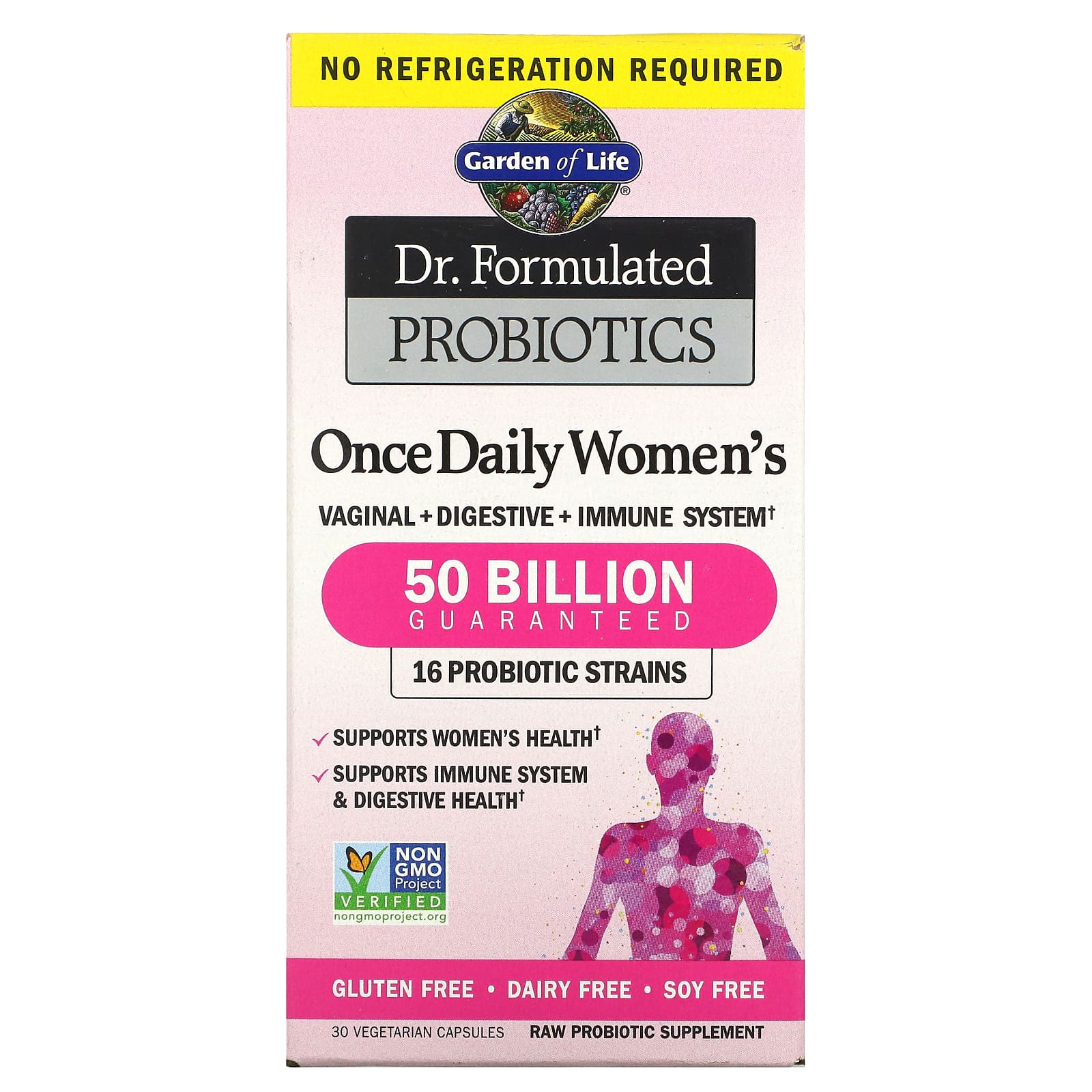 Probióticos Formulados pelo Dr. Uma Vez por Dia para Mulheres - 30 cápsulas vegetais, Garden of Life