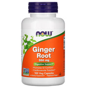 Raiz de gengibre, 550 mg, 100 vcaps, Now Foods