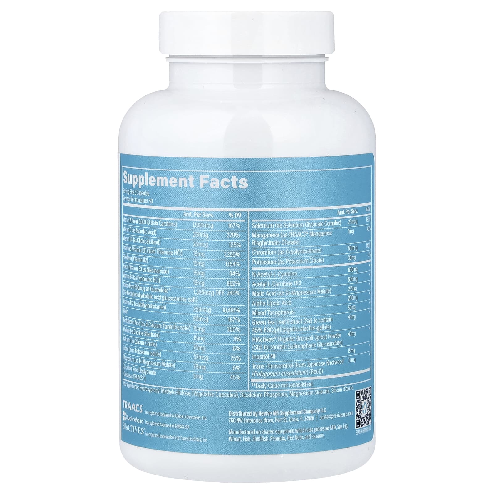 Multivitamínico - 150 cápsulas vegetais - Revive