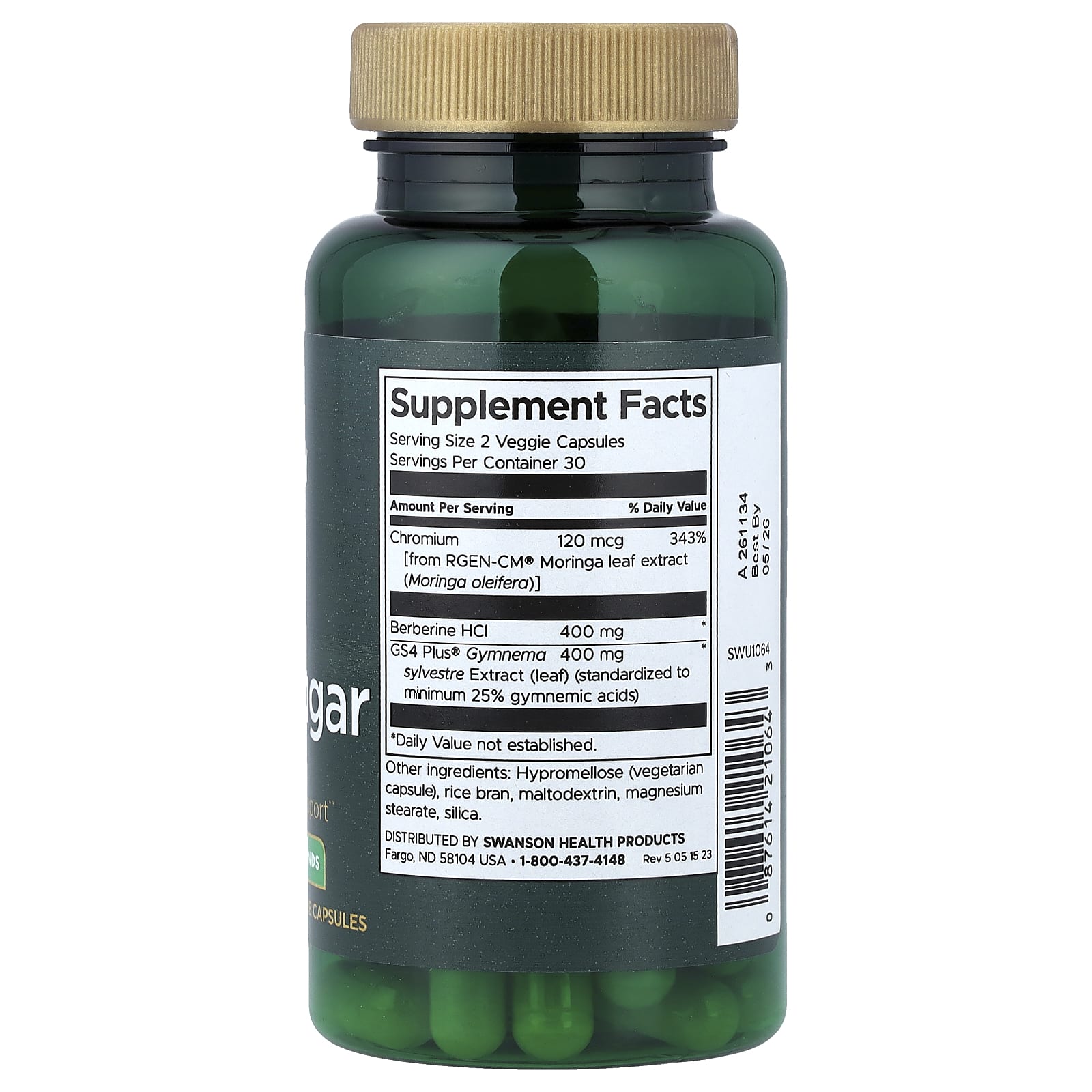 Açúcar no sangue puro, 60 vcaps, Swanson