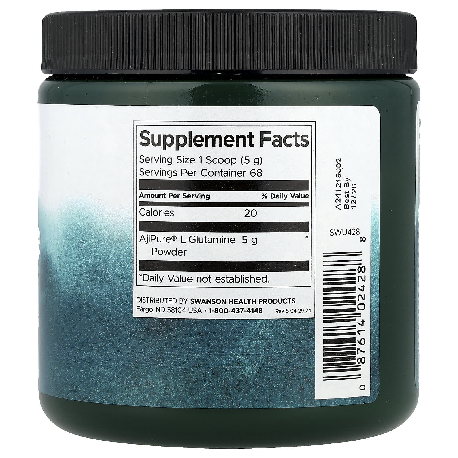 AjiPure L-Glutamina, 340 g, Swanson