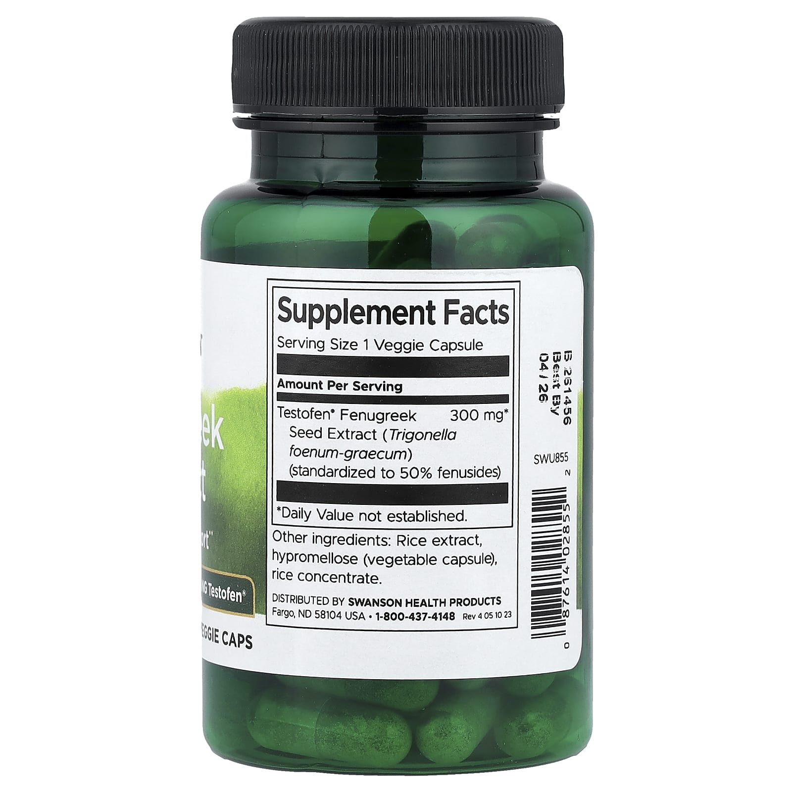 Extrato de feno-grego, 300 mg, 60 vcaps, Swanson