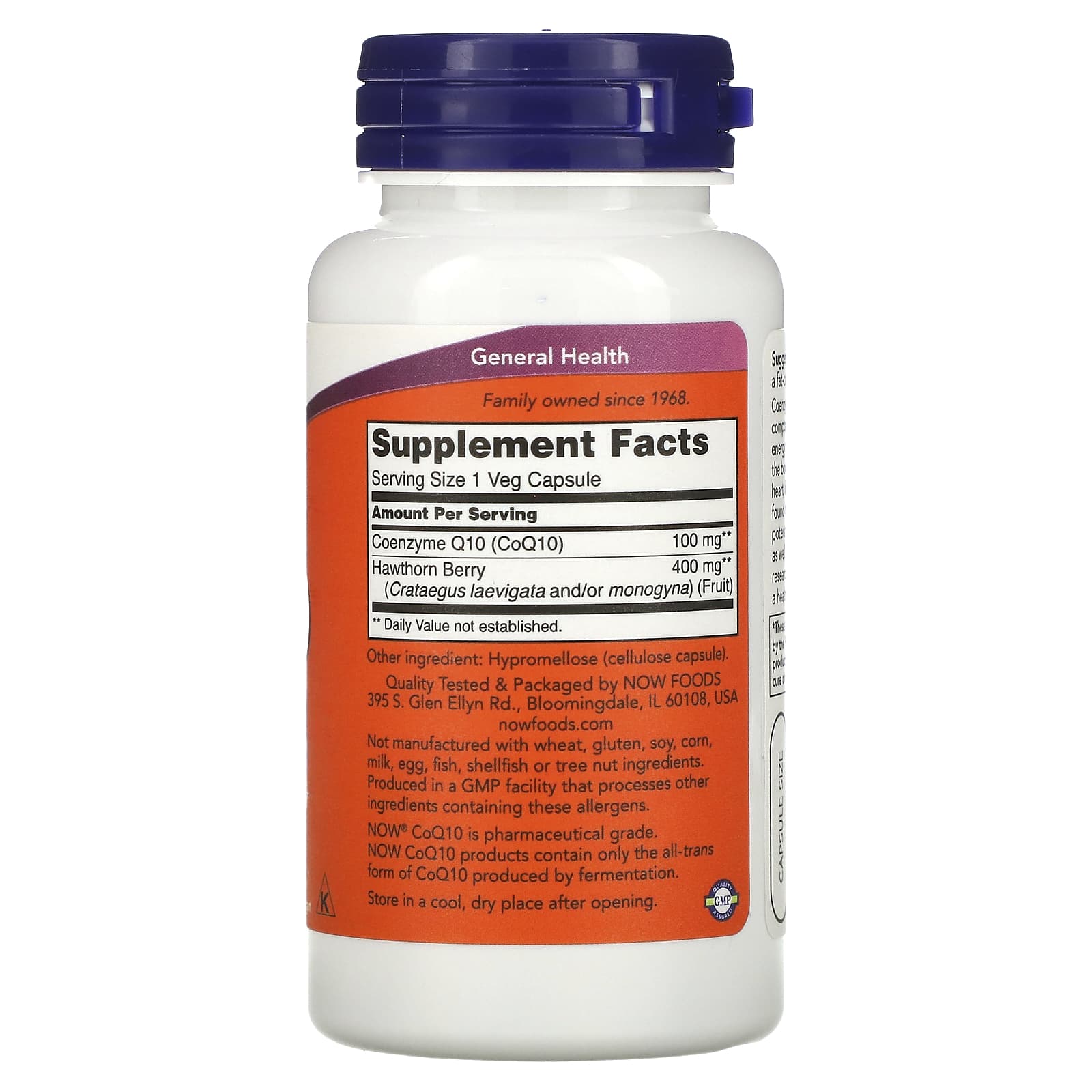 CoQ10 100 mg com espinheiro, 90 cápsulas vegetais, Now Foods