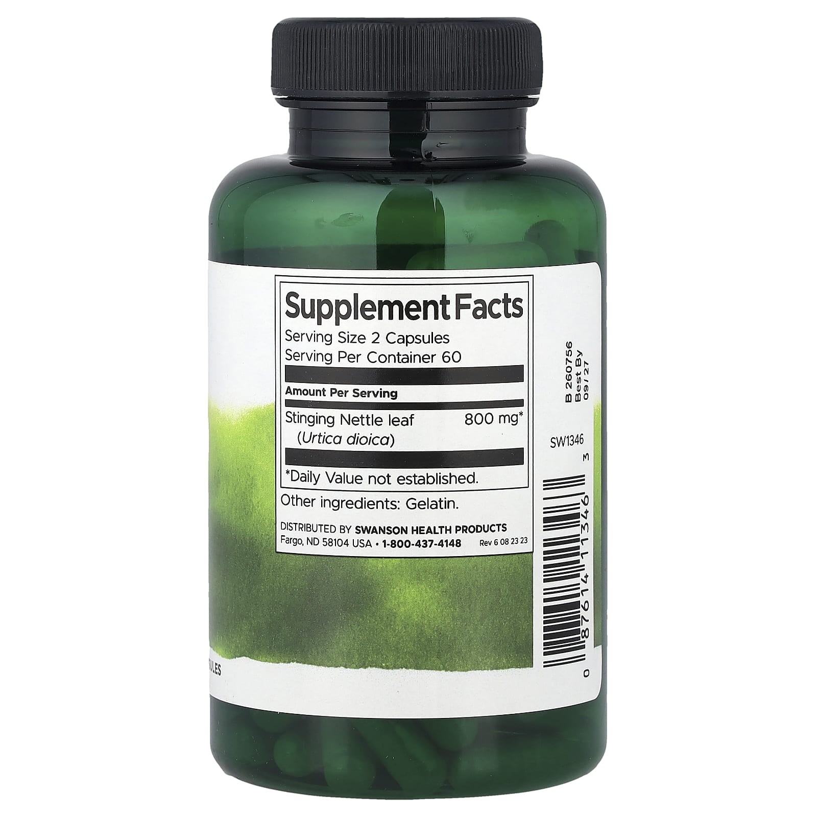 Folha de urtiga, 400mg, 120 caps, Swanson