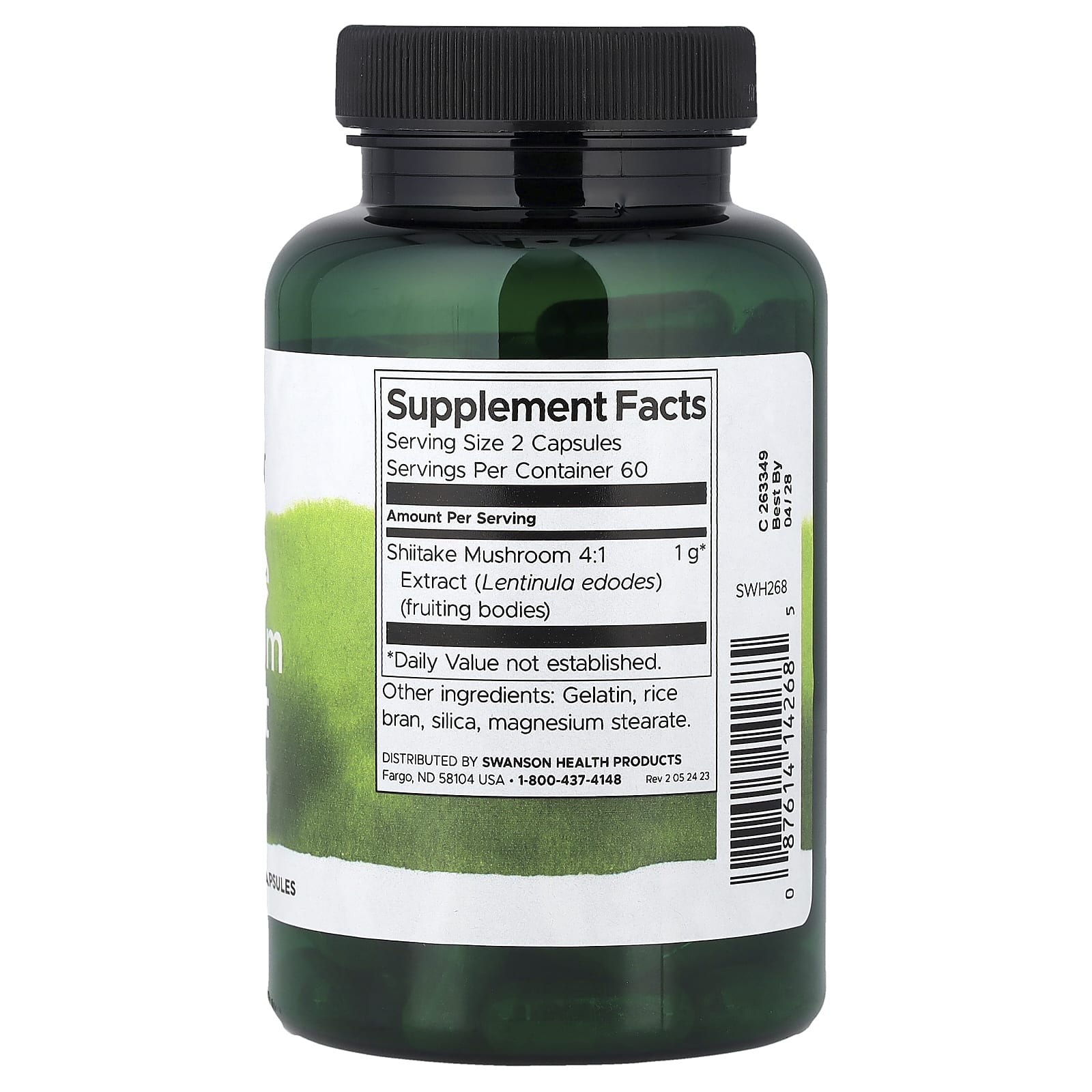Extrato de cogumelo Shiitake, 500 mg, 120 caps, Swanson