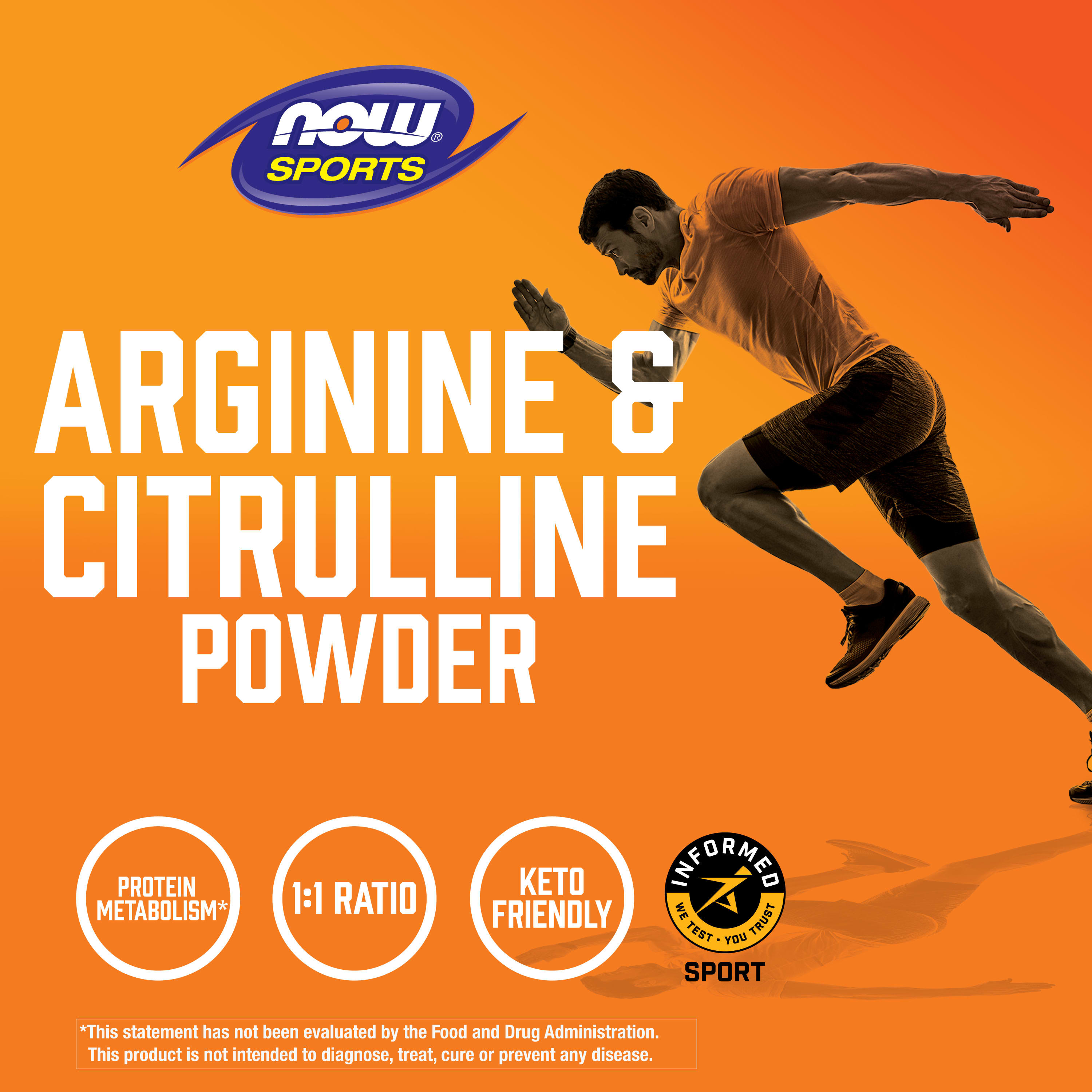 Arginina e Citrulina, 340 gramas, Now Foods