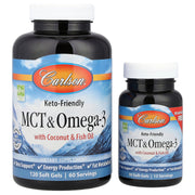 MCT e Ômega-3 - 120 + 30 cápsulas gelatinosas - Carlson Labs