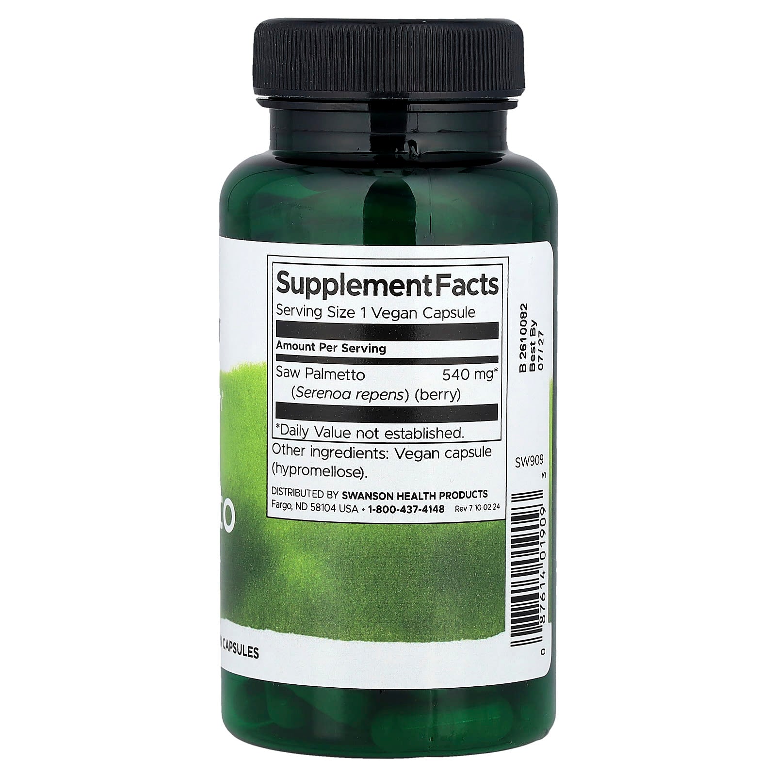 Saw Palmetto - 540 mg, 100 caps, Swanson