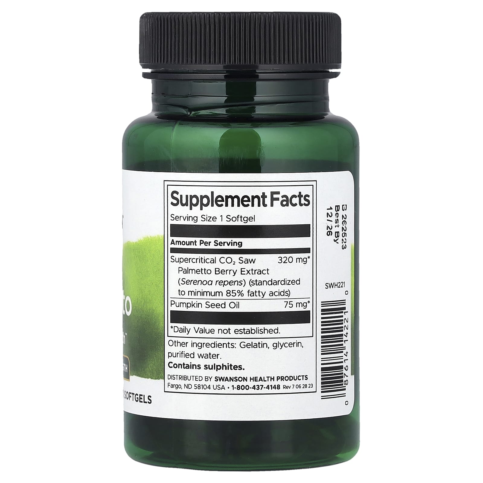 Saw Palmetto - Força Máxima, 60 softgels, Swanson
