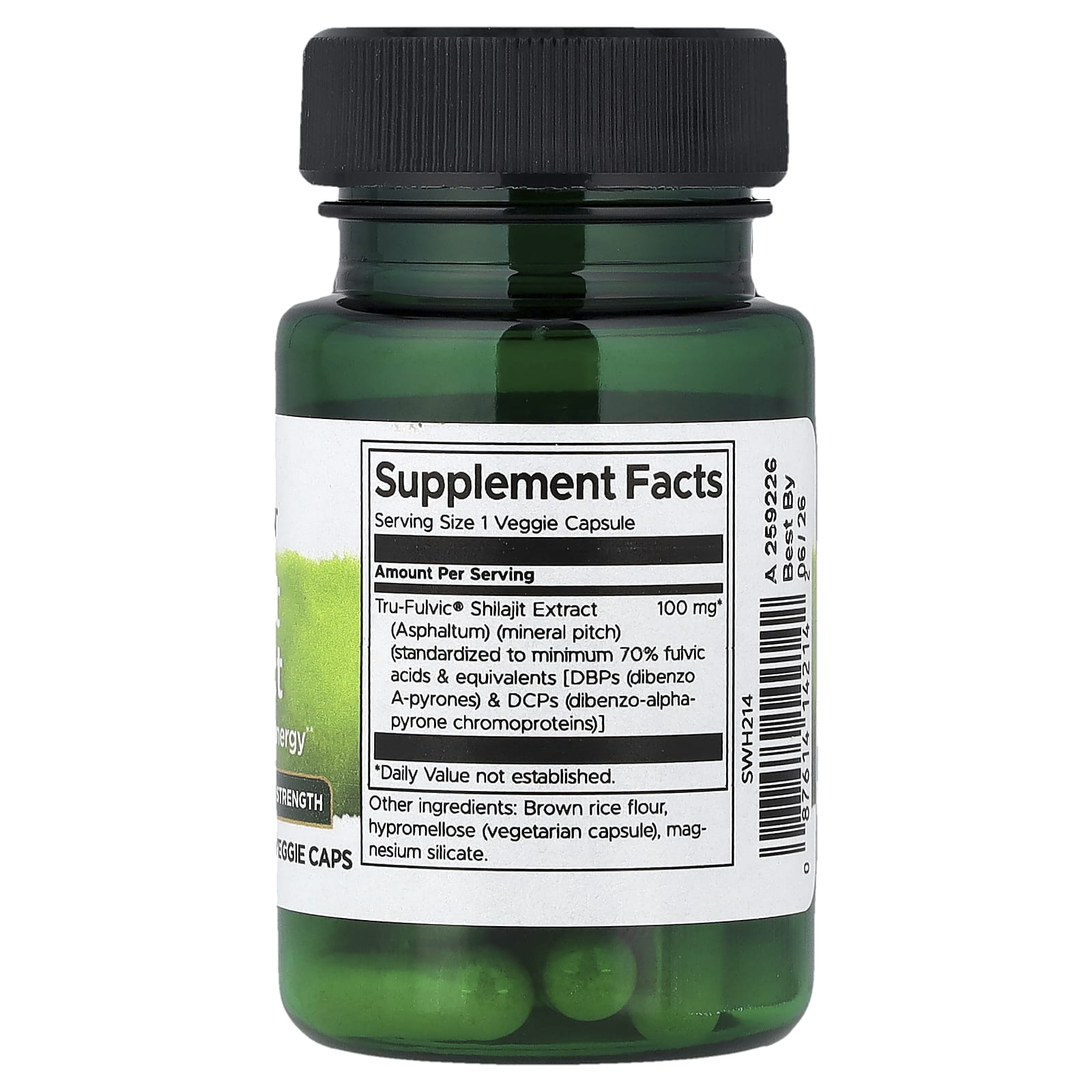 Extrato de Shilajit, 100mg, 30 vcaps, Swanson