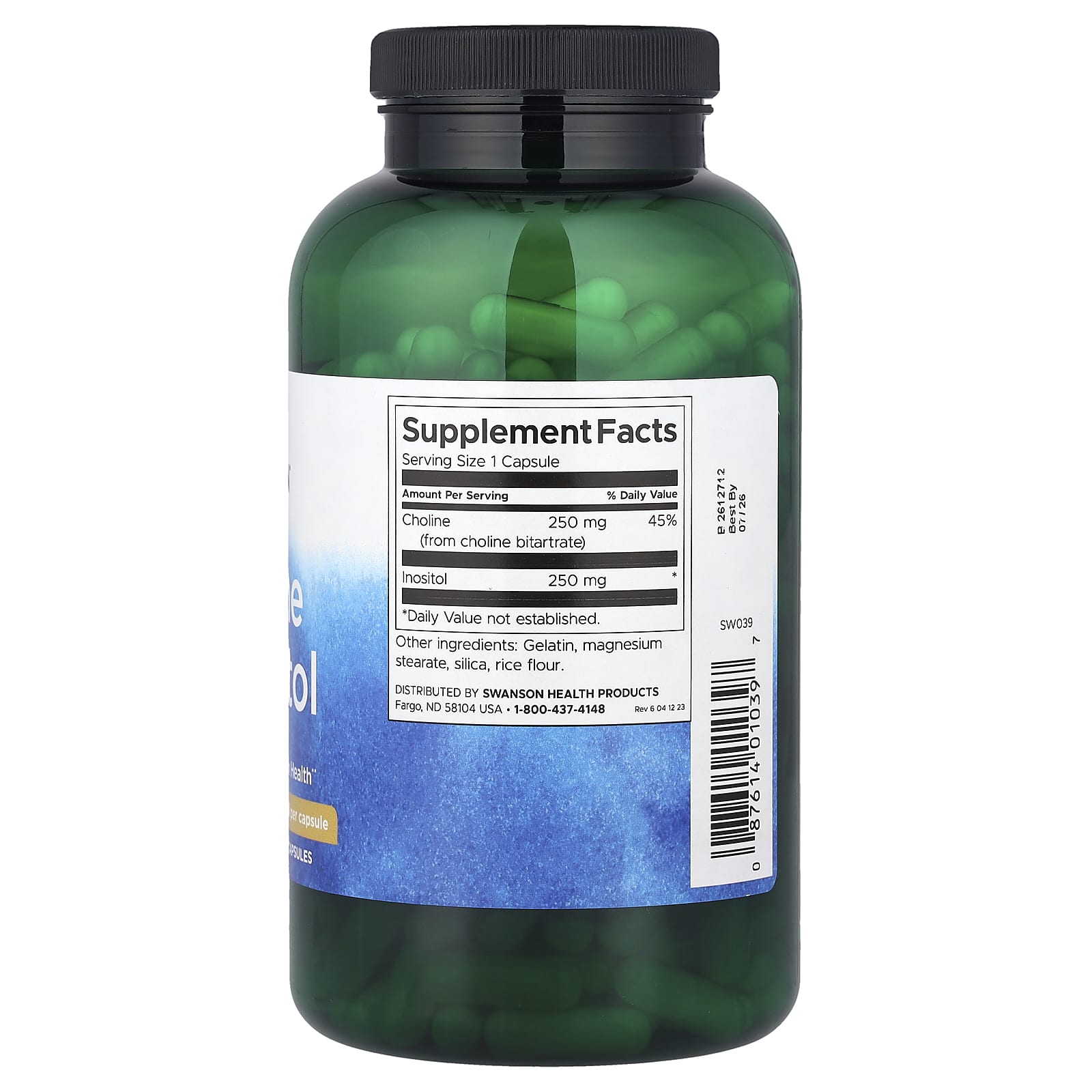 Colina e Inositol, 250 Cápsulas, Swanson