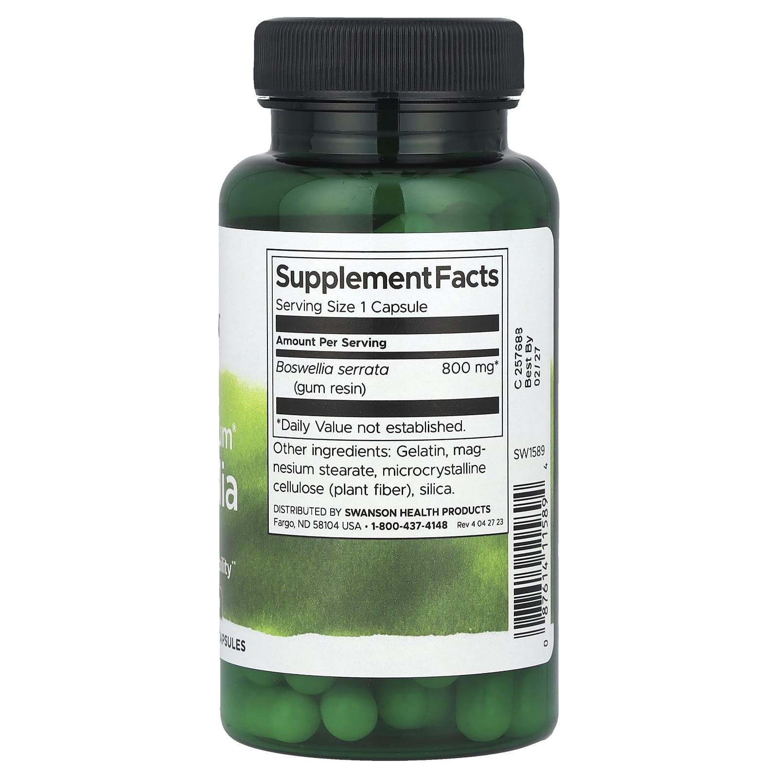 Boswellia de espectro completo, 800 mg de potência dupla, 60 caps, Swanson