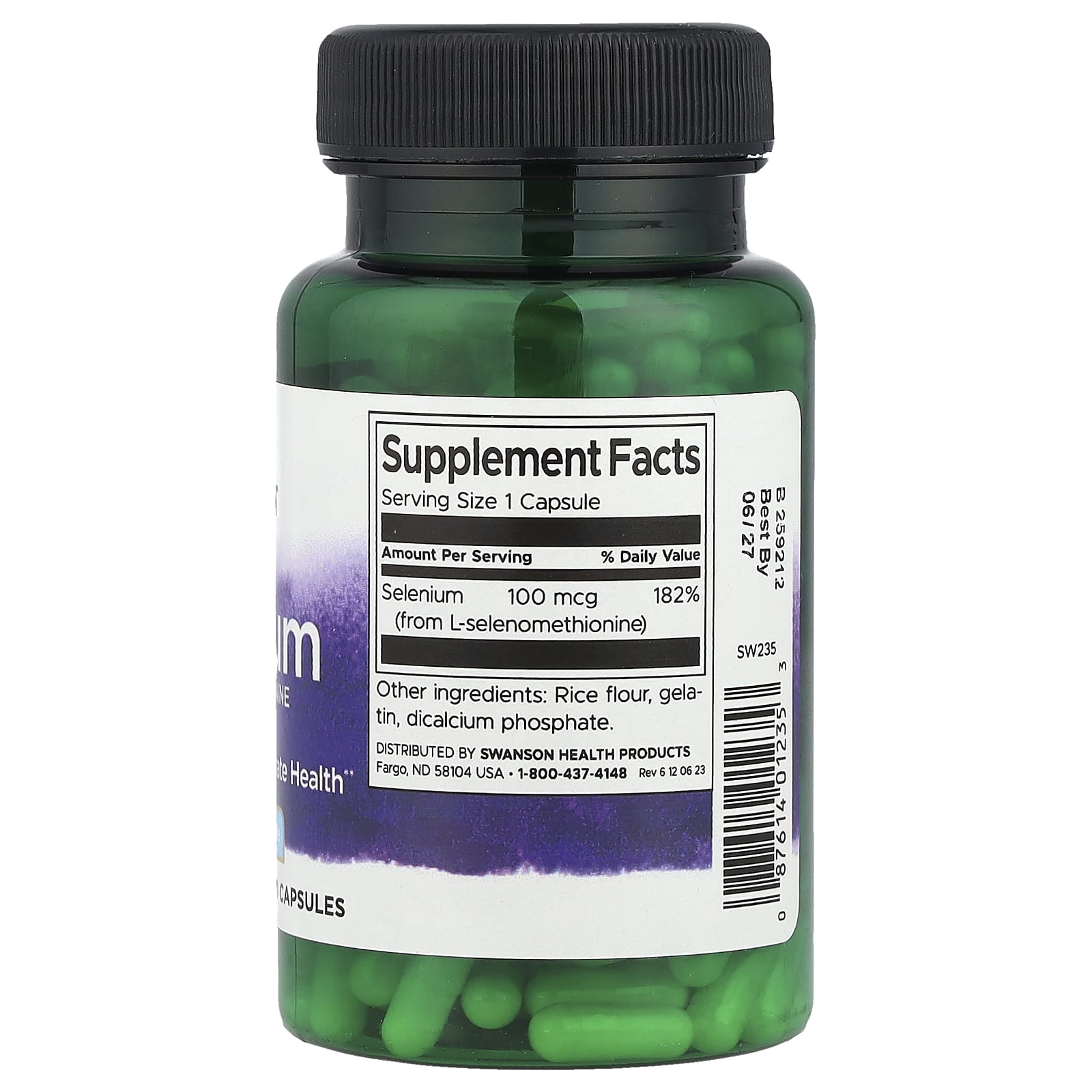Selênio, 100 mcg, 200 Cápsulas, Swanson
