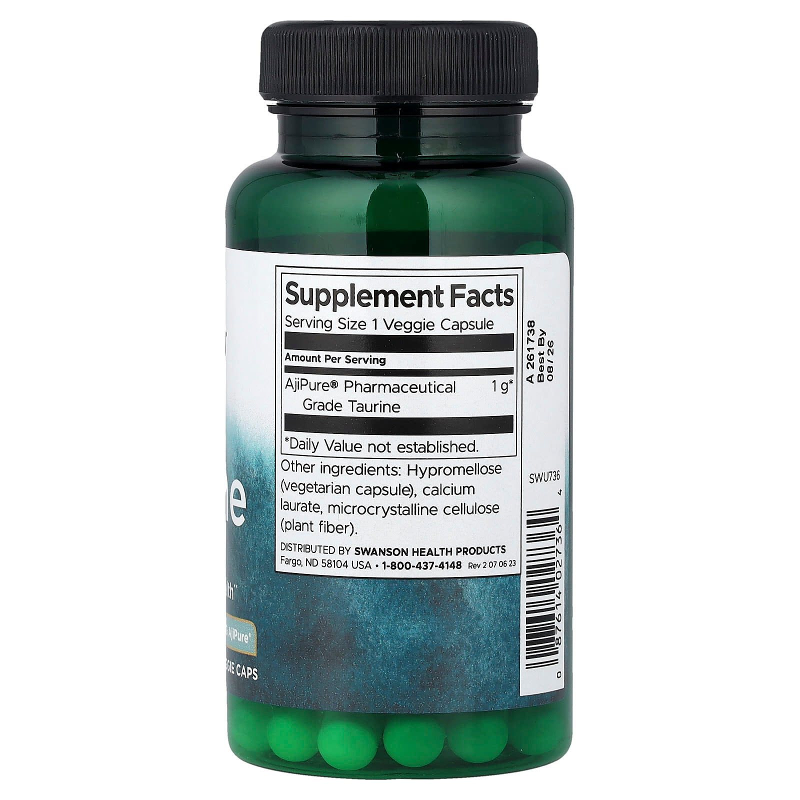 Taurina, 1000mg, 60 vcaps, Swanson