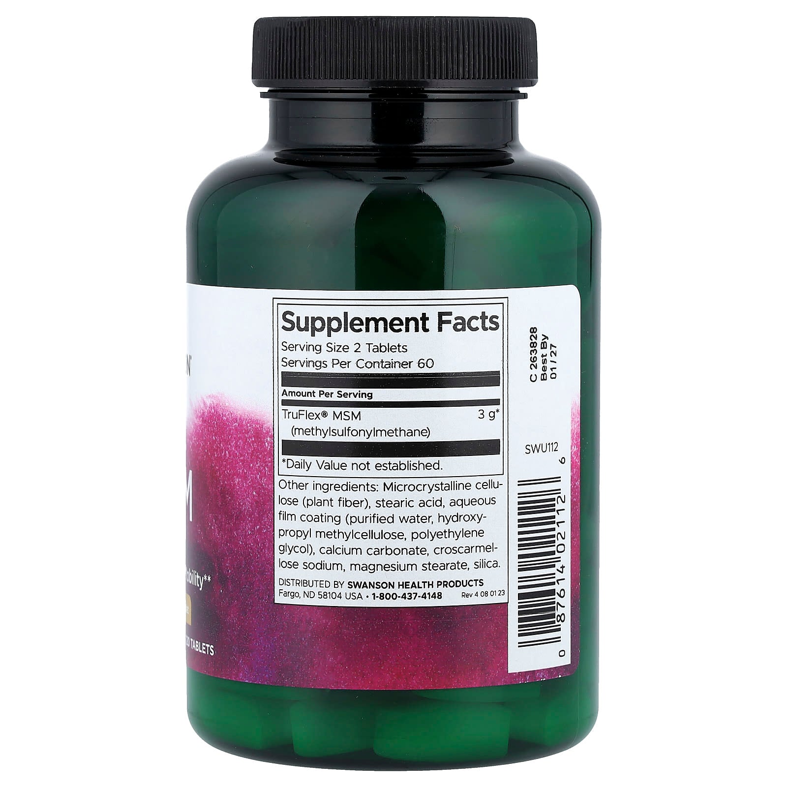 MSM - 1500mg, 120 comprimidos, Swanson