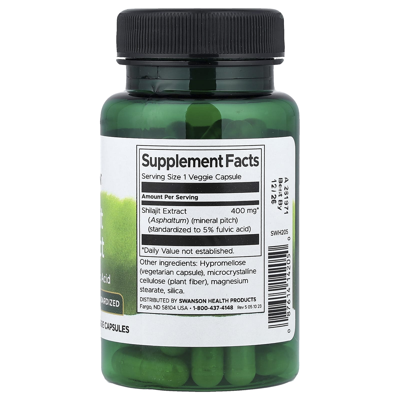 Extrato de Shilajit, 400mg, 60 vcaps, Swanson
