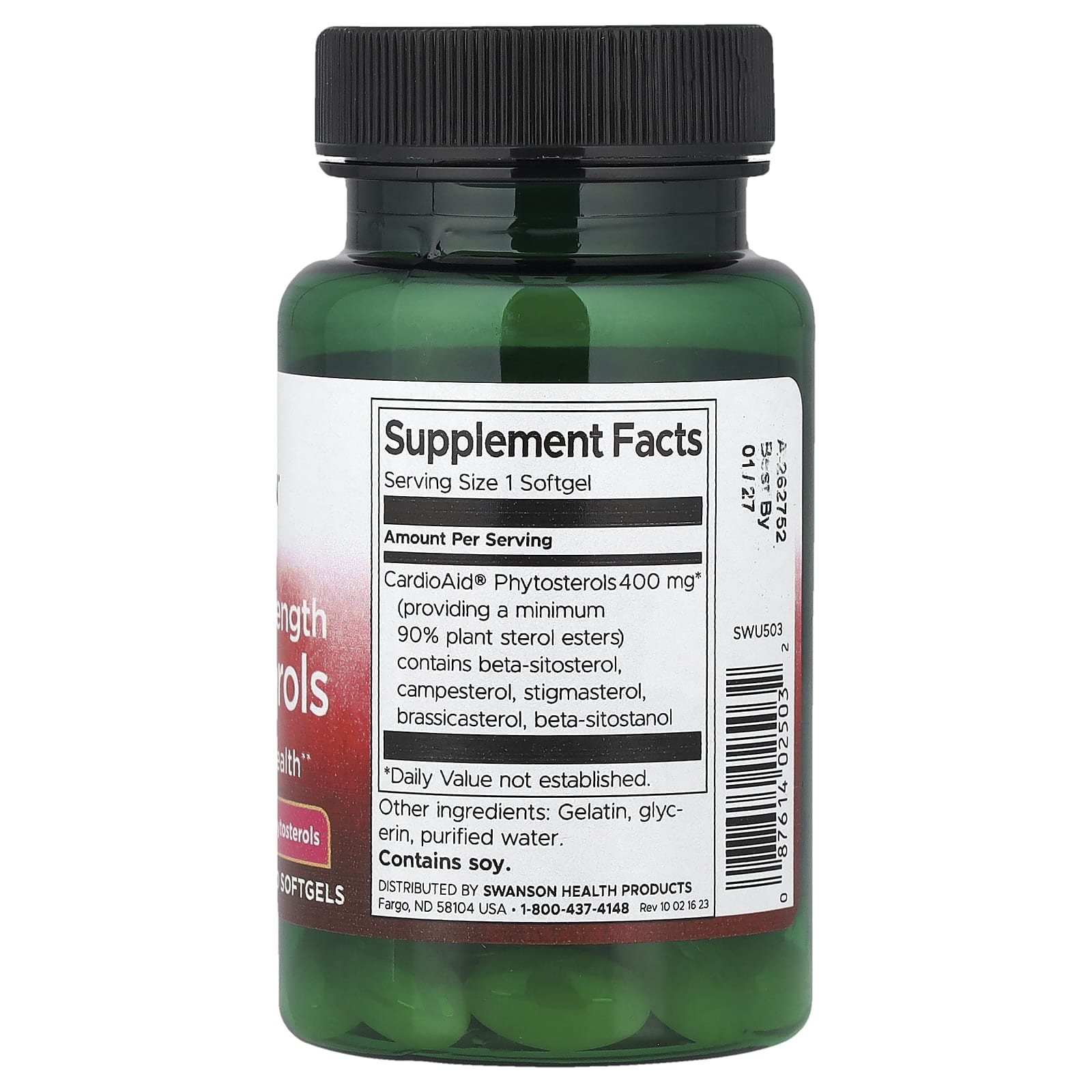 CardioAid de Esteróis Vegetais de Força Máxima, 60 Cápsulas, Swanson