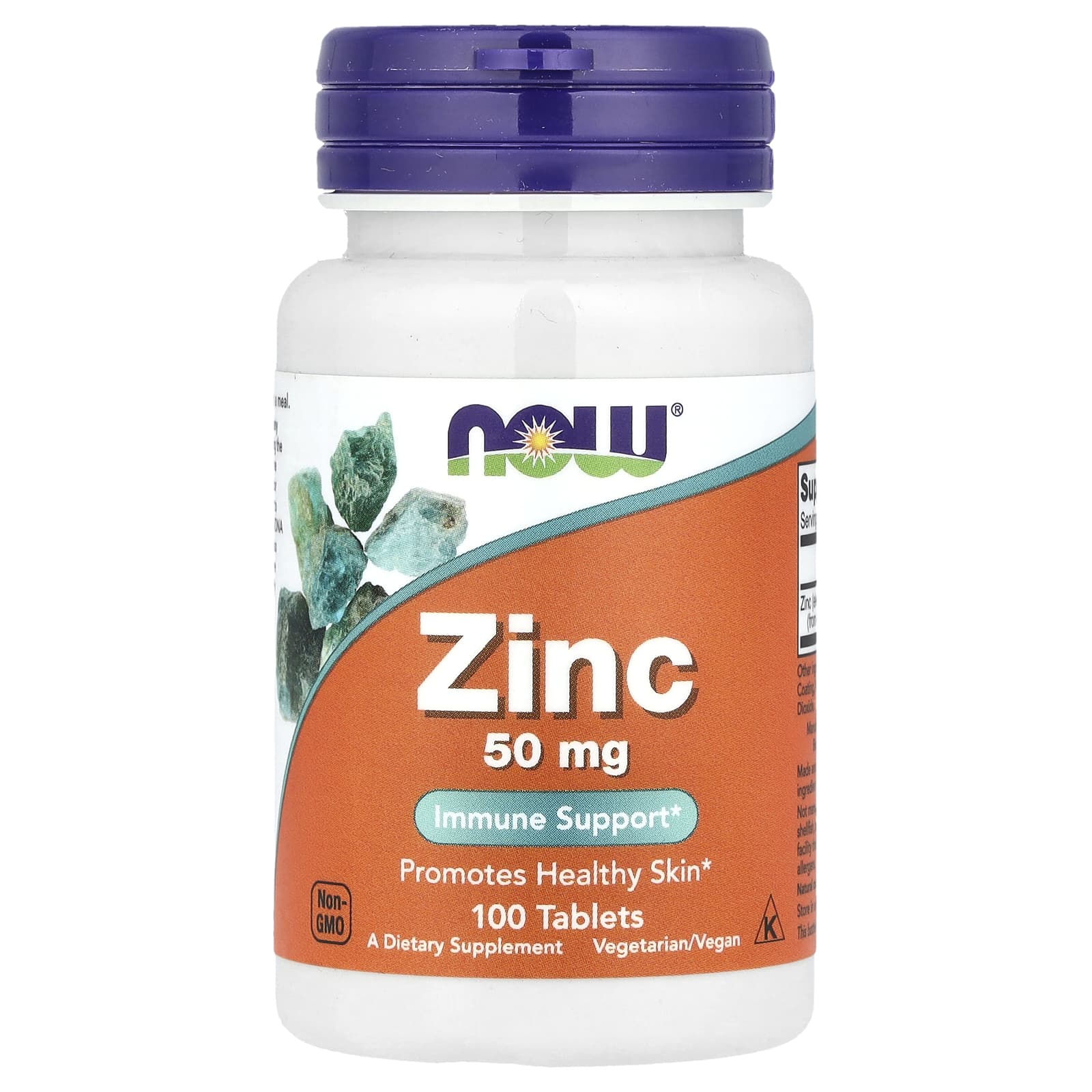 Zinco - 50mg, 100 comprimidos, Now Foods