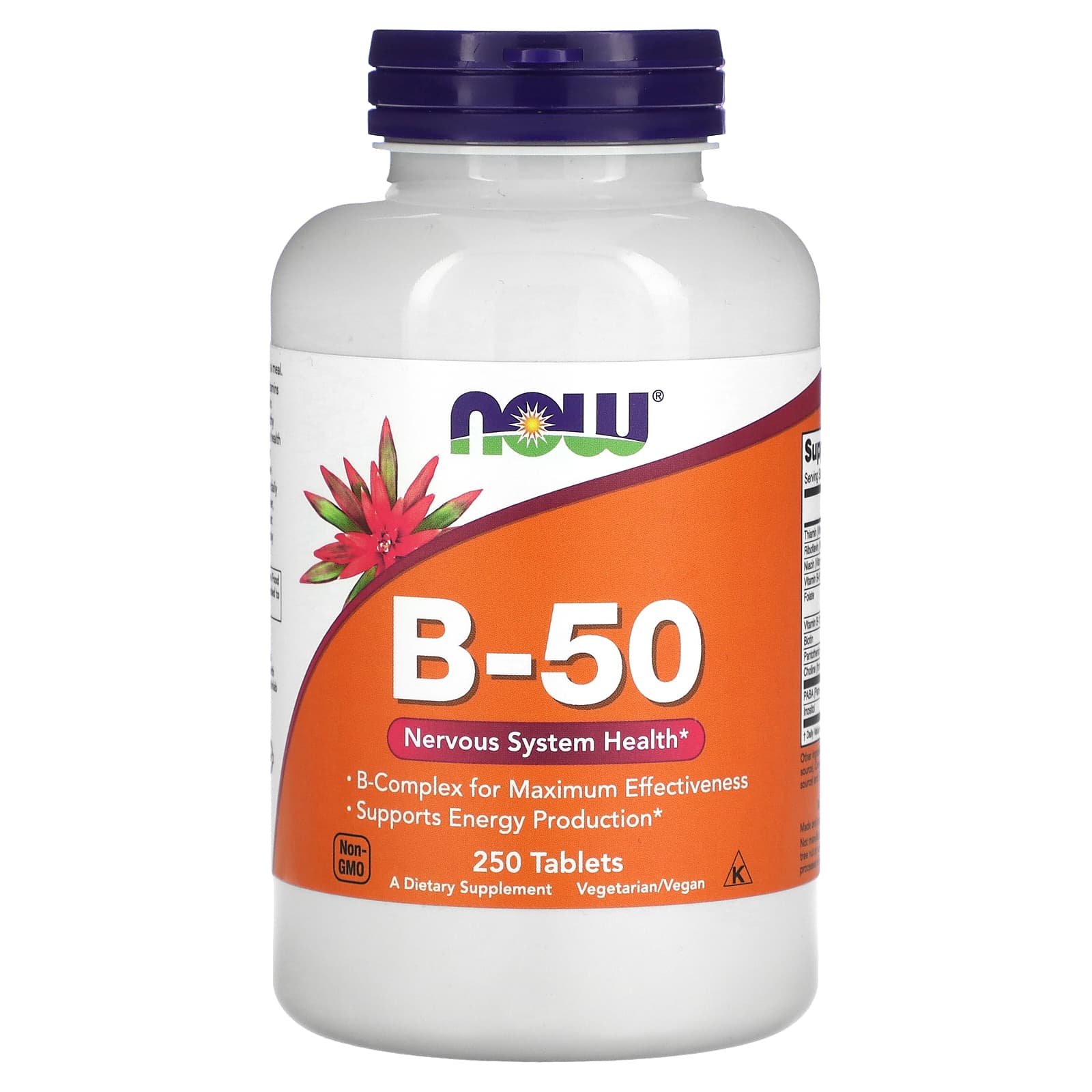 Vitamina B-50 - Vitamina B-50, 250 comprimidos, Now Foods