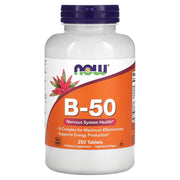 Vitamina B-50 - Vitamina B-50, 250 comprimidos, Now Foods