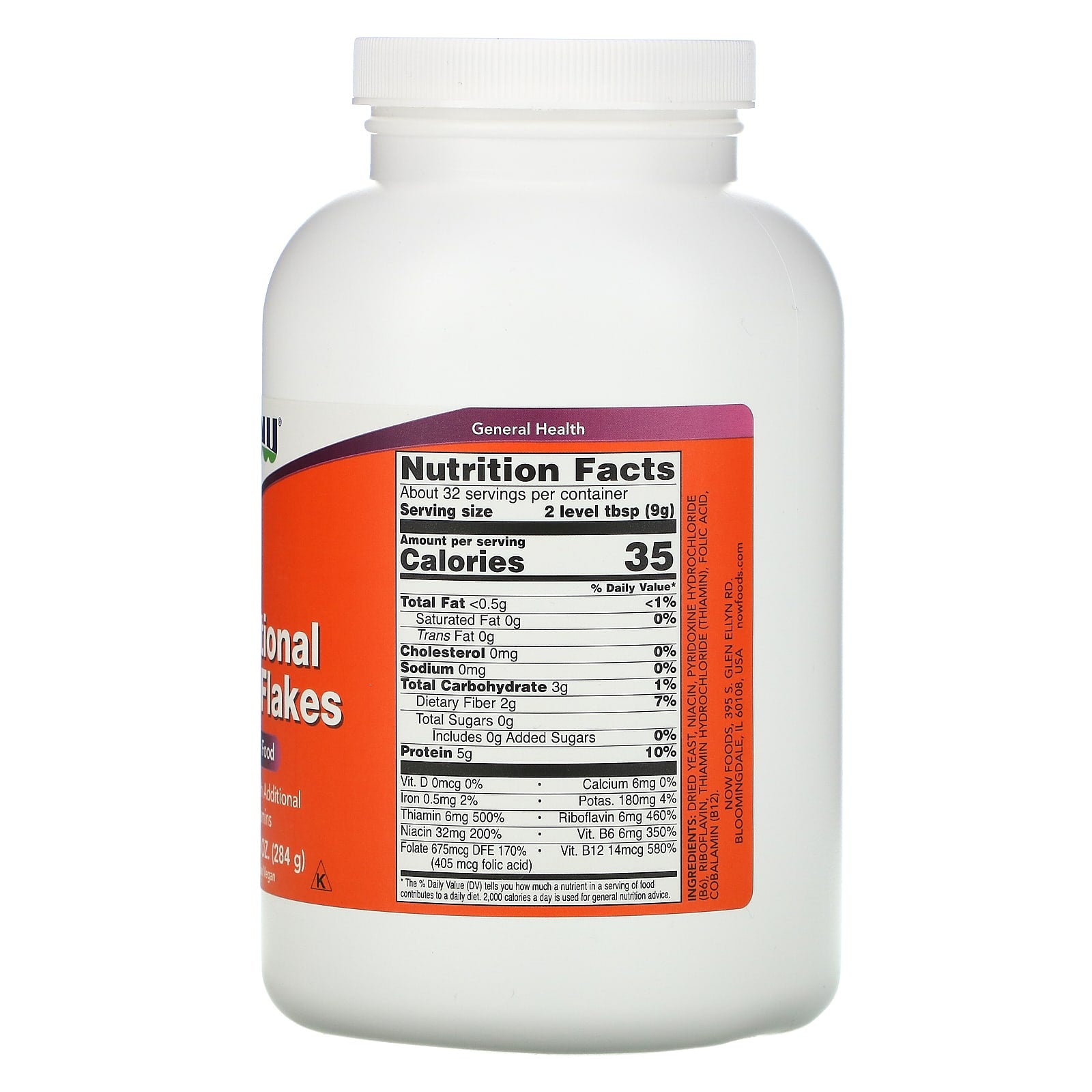 Flocos de Levedura Nutricional, 284 gramas, Now Foods