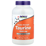 Taurina, Dupla Potência 1000 mg, 250 Cápsulas Vegetarianas, Now Foods