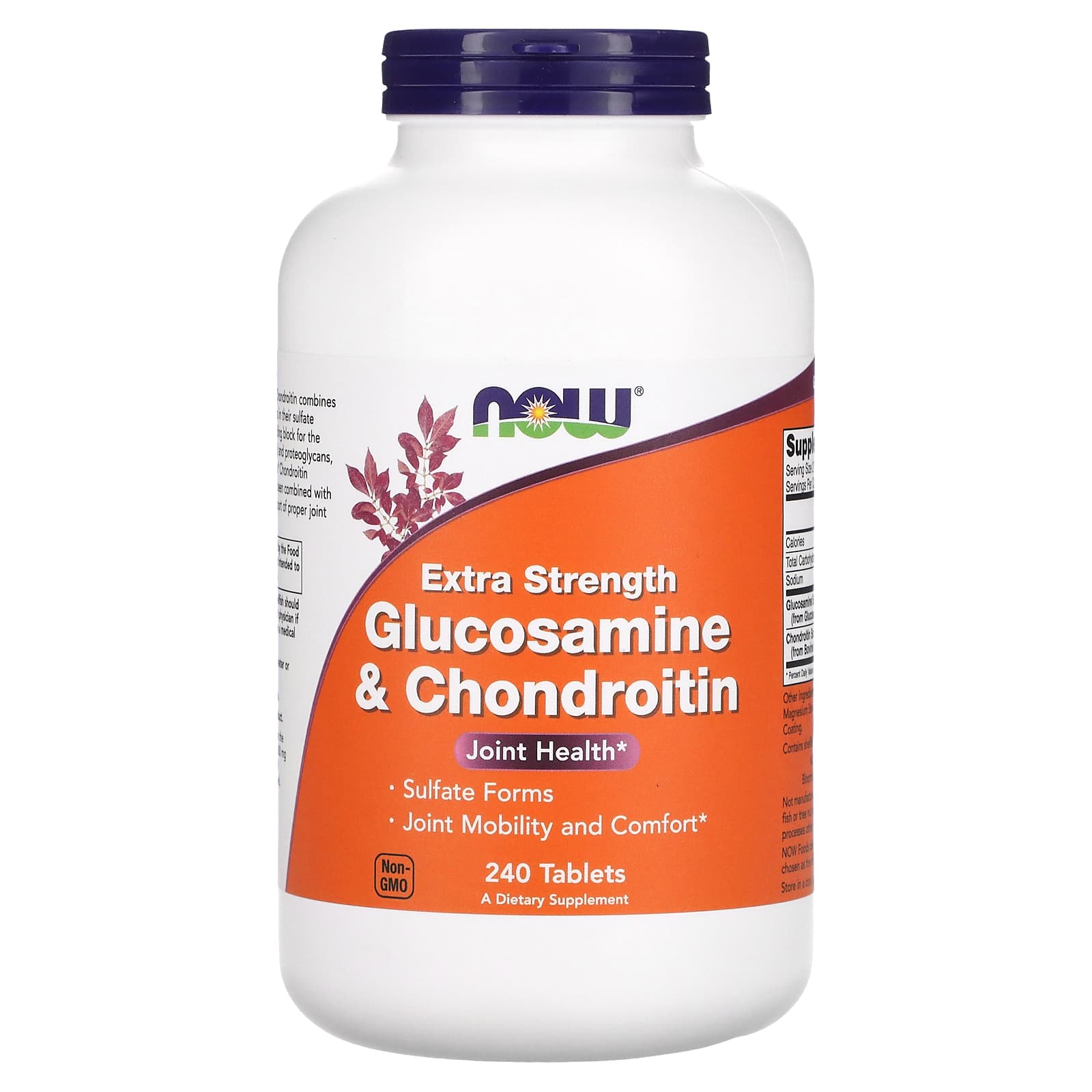 Glucosamina e Condroitina Extra Forte, 240 comprimidos, Now Foods