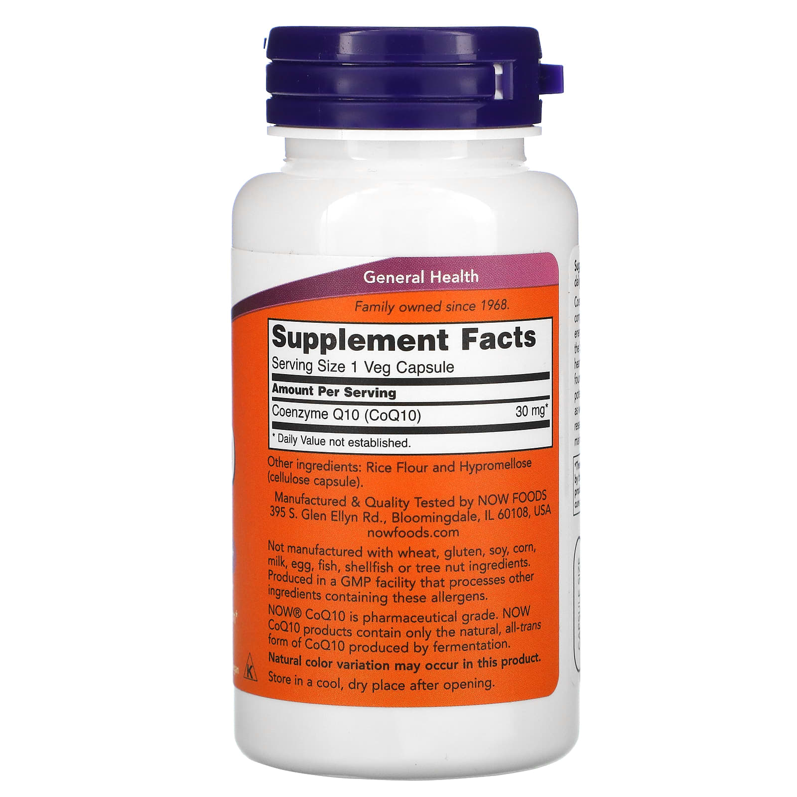 CoQ10 - 30mg, 120 vcaps, Now Foods