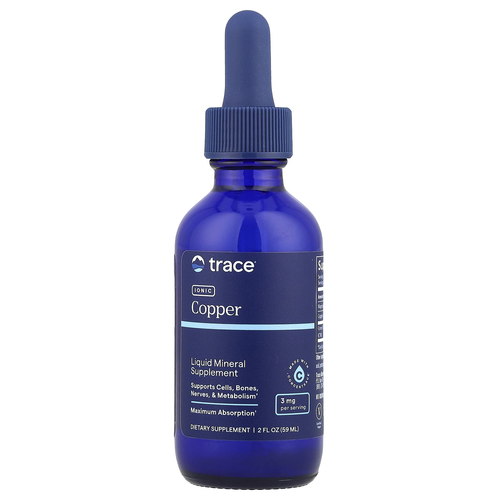 Cobre iônico, 3 mg, 2 fl oz (59 ml), Trace Minerals Research