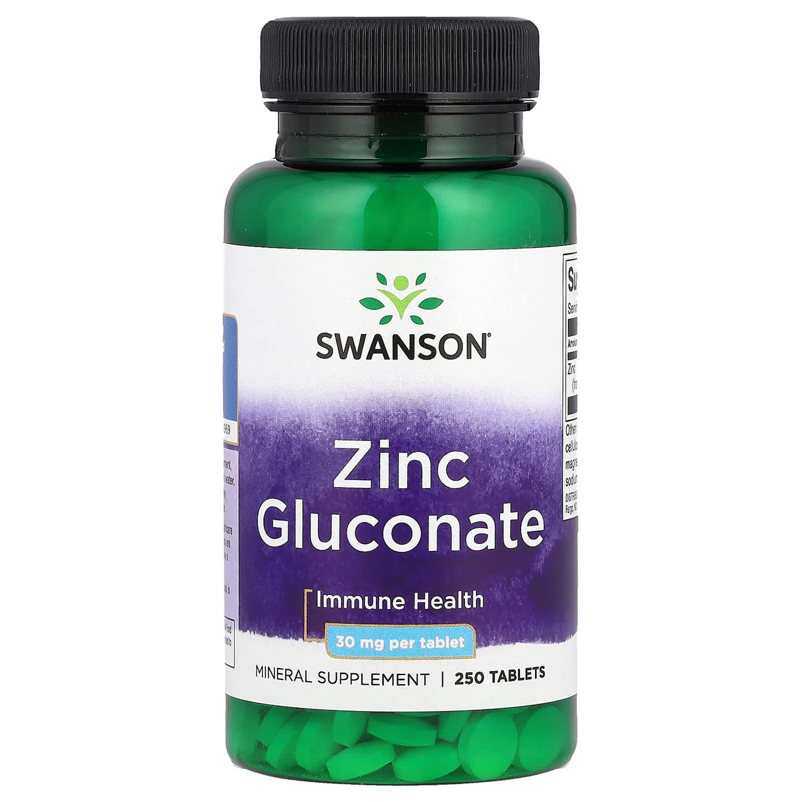 Gluconato de zinco, 30 mg