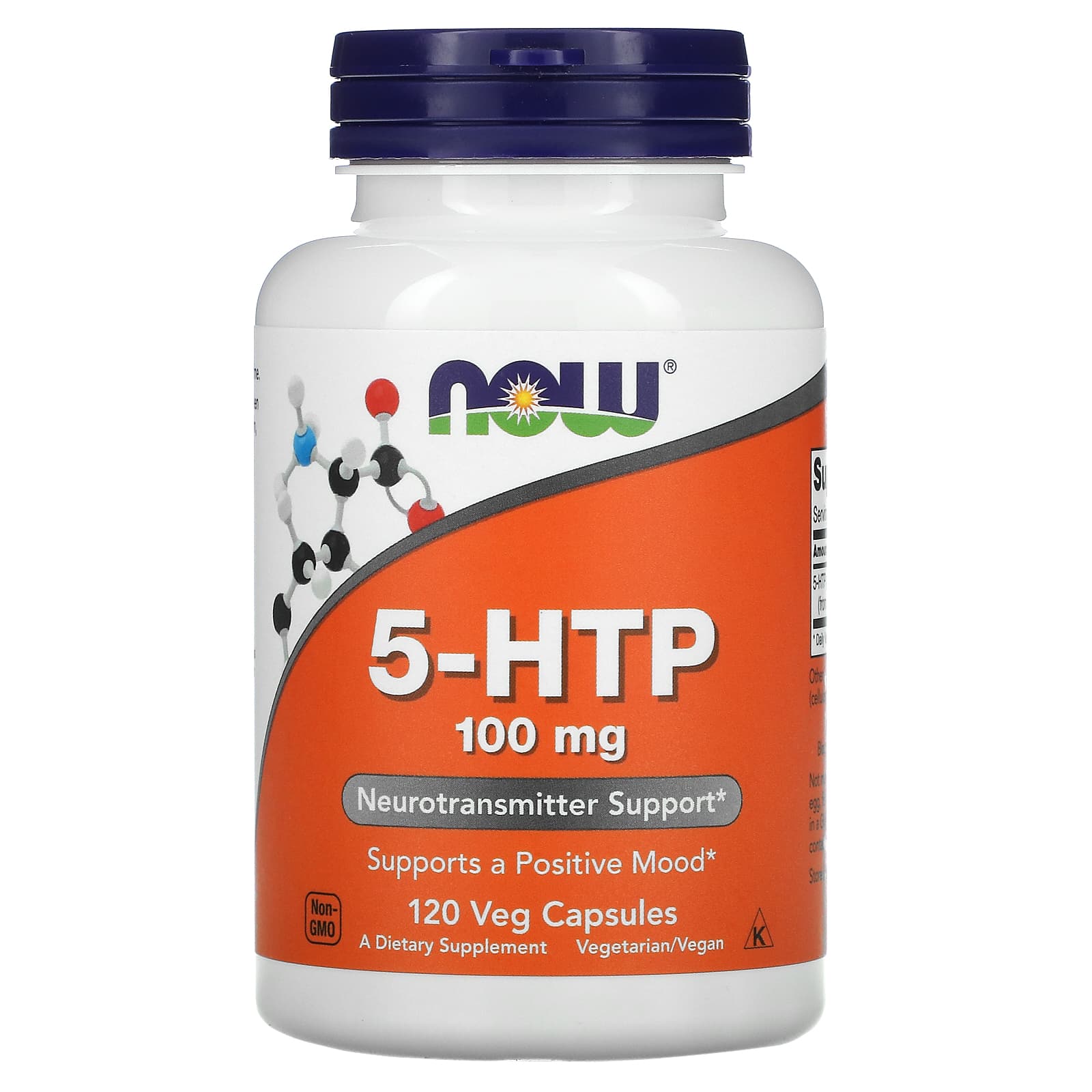 5-HTP 100 mg, 120 cápsulas vegetais, Now Foods