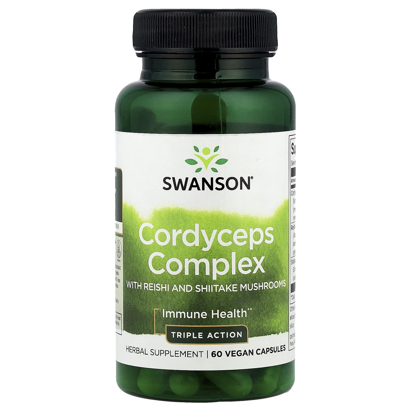 Complexo Cordyceps com Reishi e Shiitake, 60 Cápsulas, Swanson