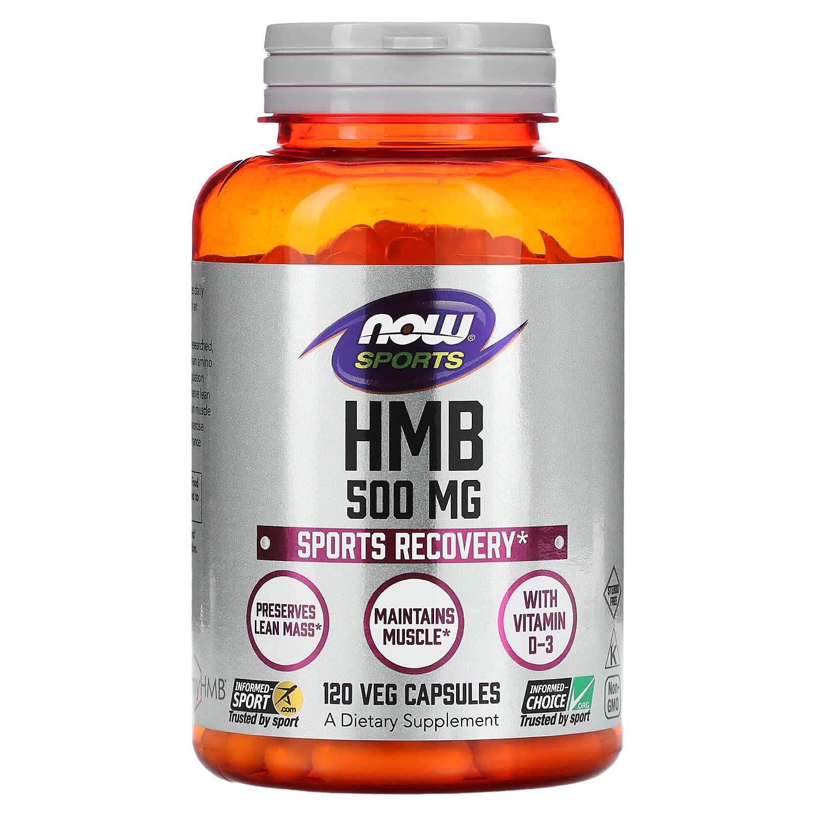 HMB - 500mg, 120 vcaps, Now Foods