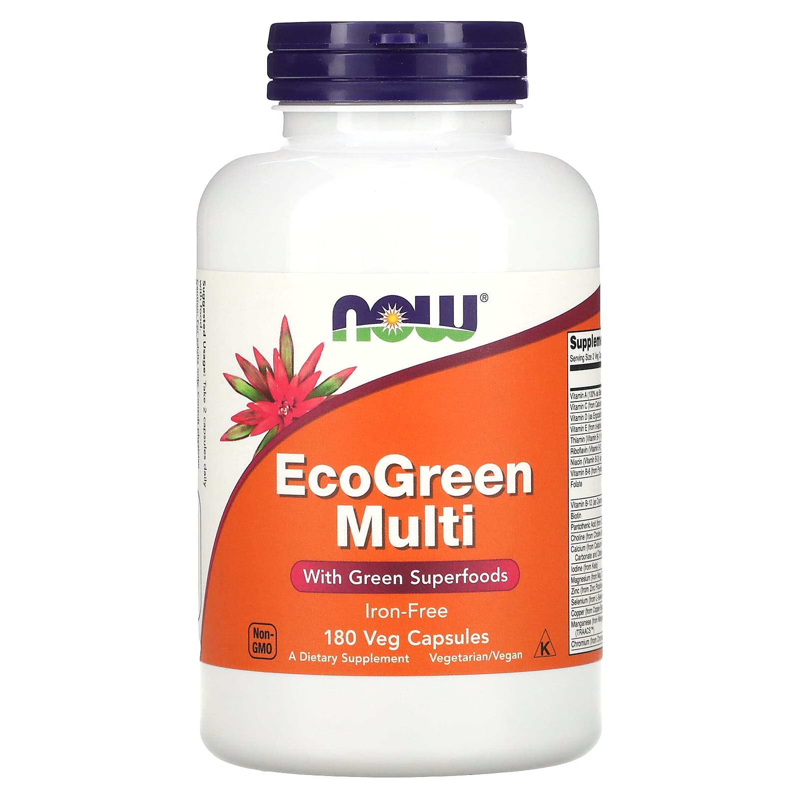 Verde Multi, Sem Ferro, 180 vcaps, Now Foods