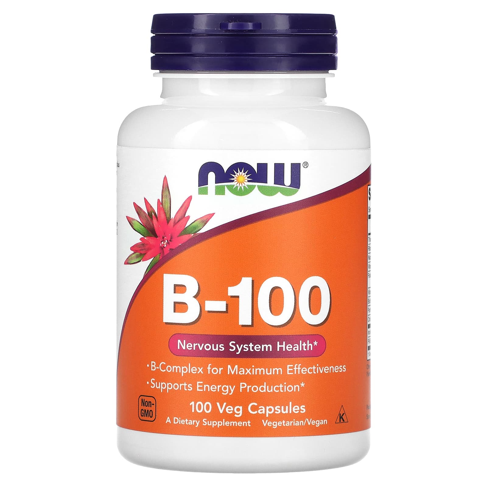 Vitamina B-100 - Vitamina B-100, 100 vcaps, Now Foods
