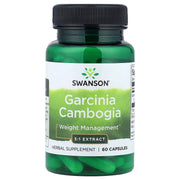 Extrato de Garcinia Cambogia 5:1 80 mg, 60 Cápsulas, Swanson