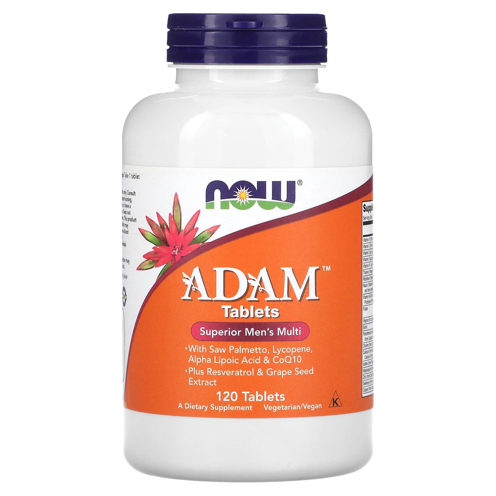 ADAM Multivitamínico para Homens, 120 comprimidos, Now Foods