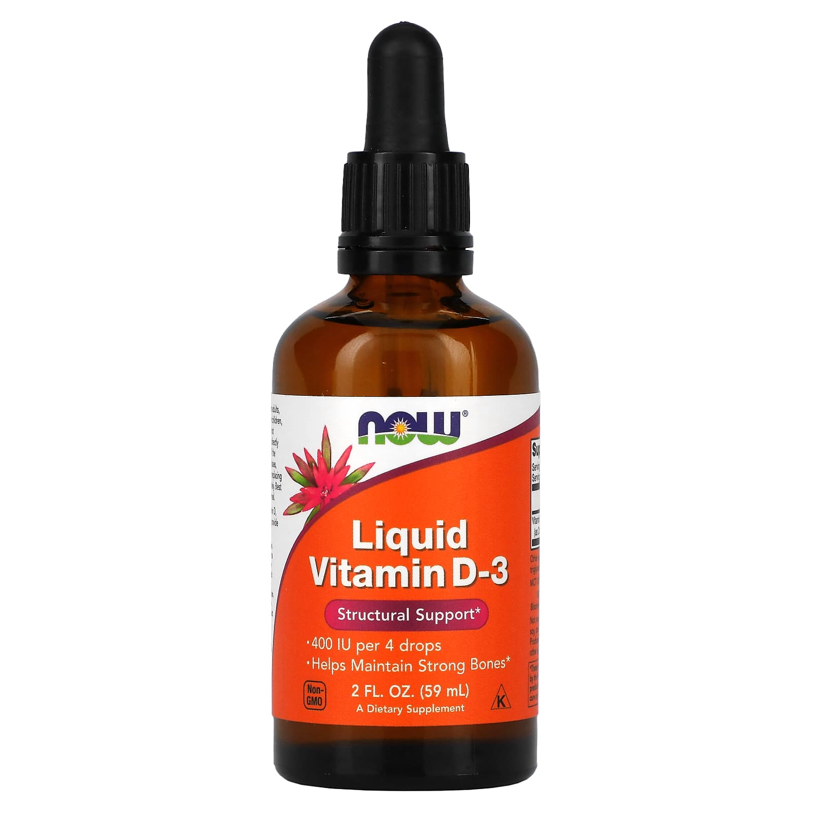 Vitamina D-3 líquida, 59 ml, Now Foods