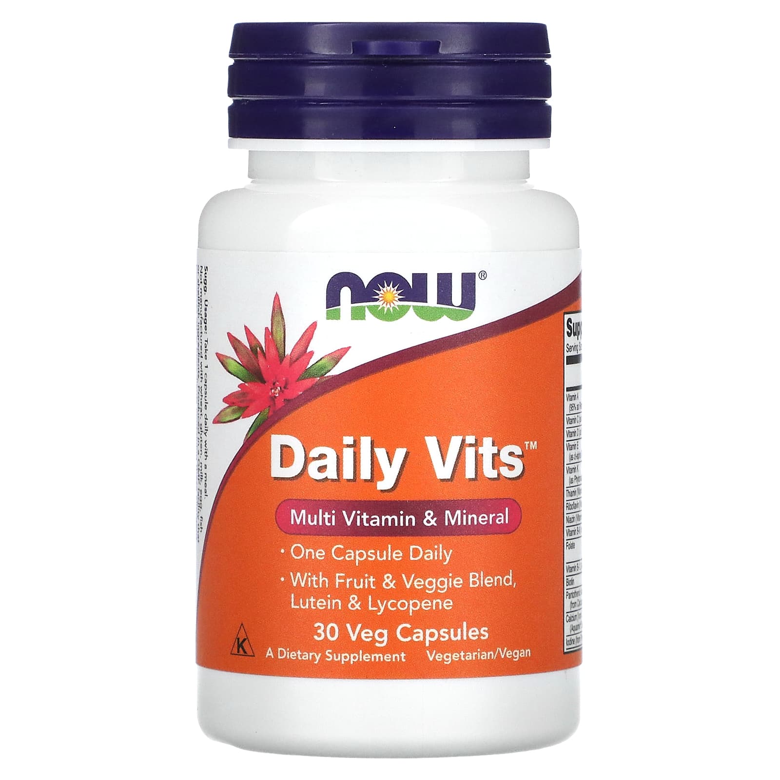 Daily Vits, Multivitamínico e Mineral, 30 Cápsulas, Now Foods